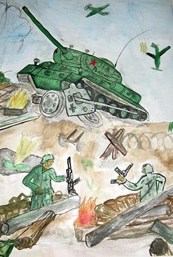Рисунки сталинградская битва для школьников