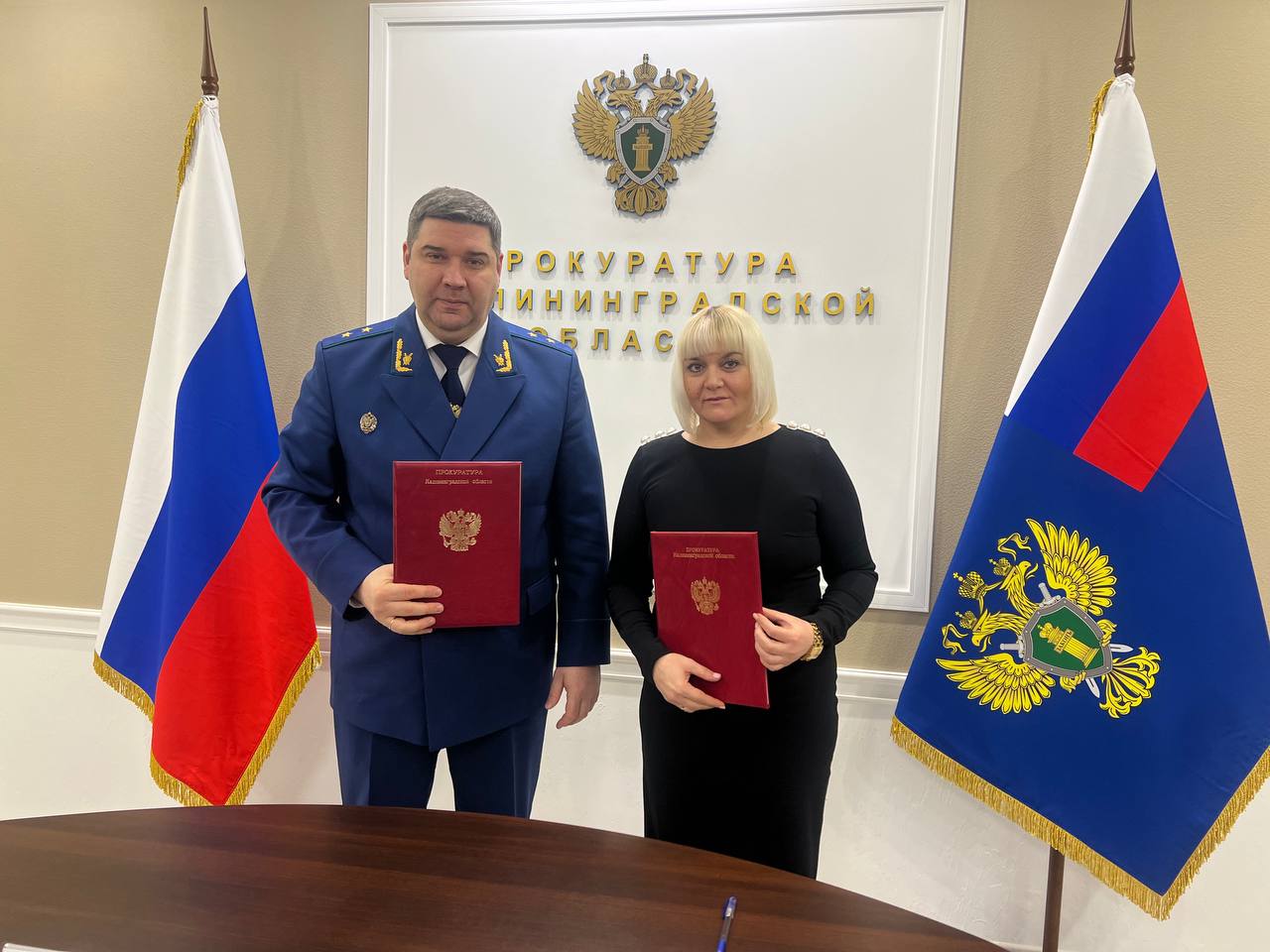Прокурор Калининградской области Максим Попов и врио Уполномоченного по защите прав предпринимателей Олеся Белая подписали Соглашение о взаимодействии